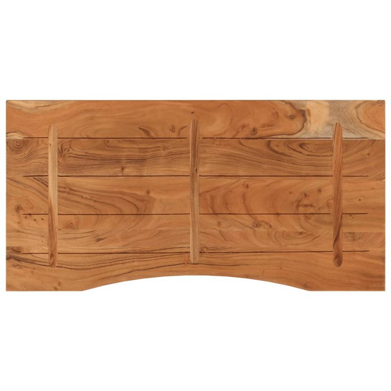 Merna Desk Table Top, 2.5cm H x 110cm W x 60cm D, Acacia Wood Natural