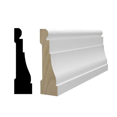 2.25 H x 99 W x 0.68 D  Primed Pine Finger-Joined Casing Molding 20-Piece 160 ft. Total