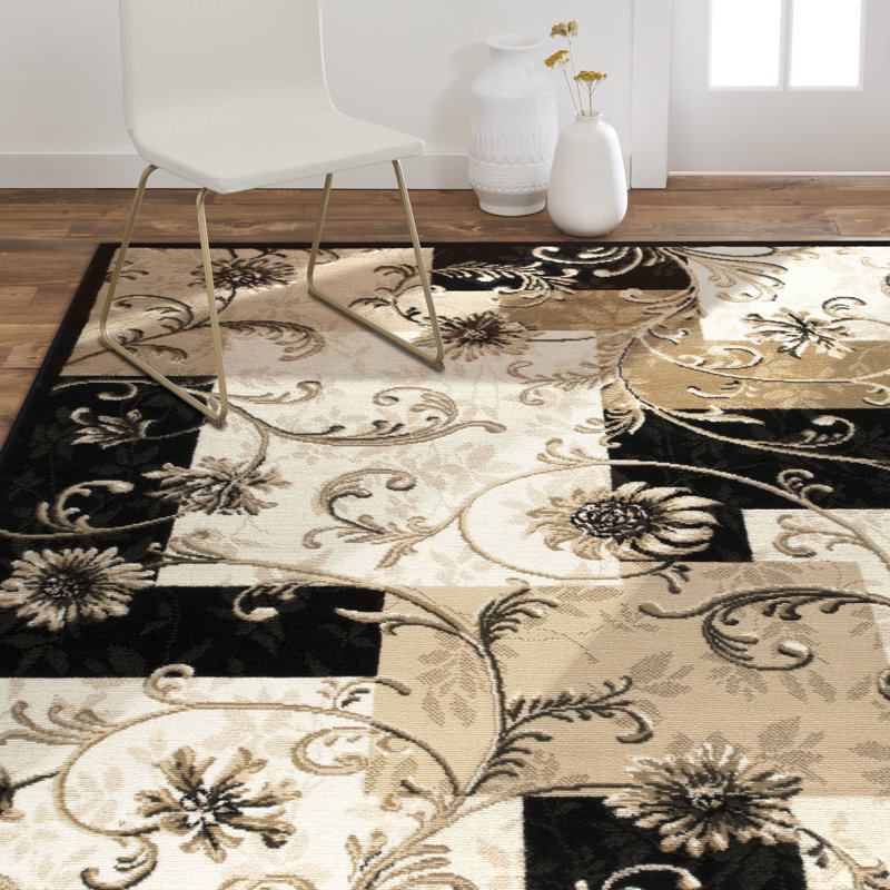 Gossard Floral Indoor Rug, Rectangle 21" x 35"