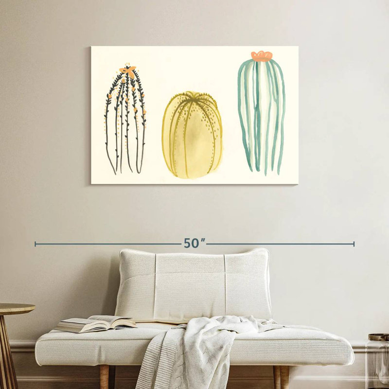 Harnek Funky Succulents III, H 26 po x l 39 po
