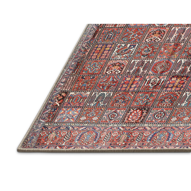 Tapis brun à motif géométrique, Rectangle 3 pi x 5 pi