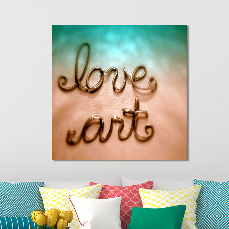 «Love Art», reproduction de photo, H 18 po x l 18 po x P 1 po, Toile tendue