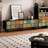 Solid Pine TV Stand with Printed Pattern