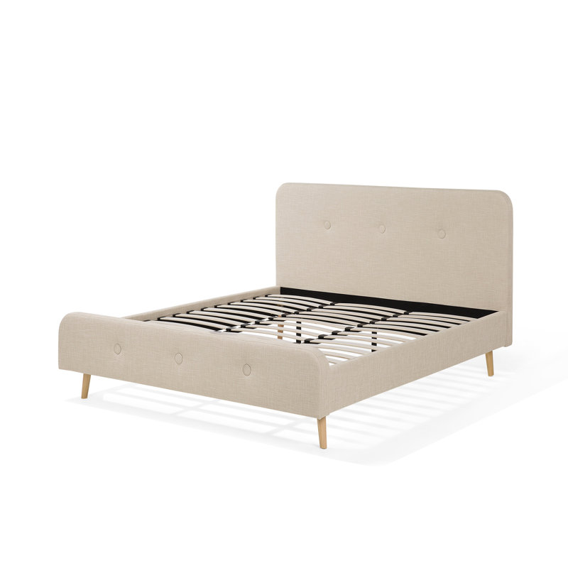 Upholstered Bed, 160 x 200cm, Beige