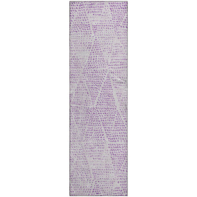 Premium Machine Washable Cerrito AMF591 Purple Rug