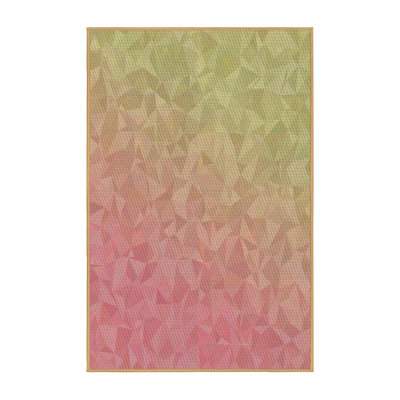 Tapis rose/jaune/vert à motif Hoss