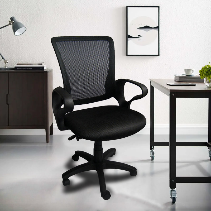 Latitude Run Mesh Task Chair - Ergonomic Office Chair with Adjustable Height, Lumbar Support & Breathable Mesh Back for Home/Office