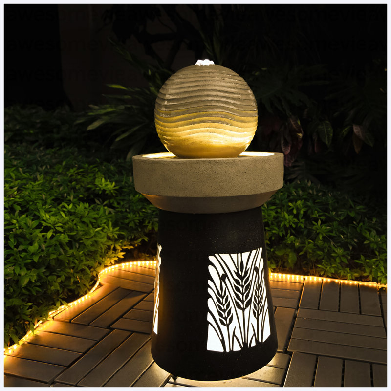 Outdoor Garden Lantern Light With Warm LED Leaf Silhouette Decorative Landscape Lamp For Patio Yard Lawn Pathway Deck