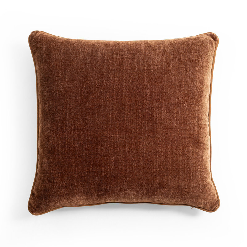 Olsen Pillow-Nubuck Cigar, Cognac, Square 24"