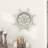 Mcgaughey Wood Distressed Ship Wheel Sail Boat Blue Wall Decor with White Accents