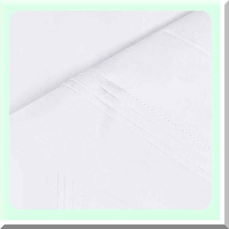 Luxury Cotton 650 Thread Count Pillowcase Set - Standard Size, Single Ply, Soft & Smooth, Hotel Quality, Breathable, White - 2 Piece Set
