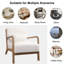Chaise d'appoint rembourrée en bois massif de 26 po de largeur Mid-Century avec coussin