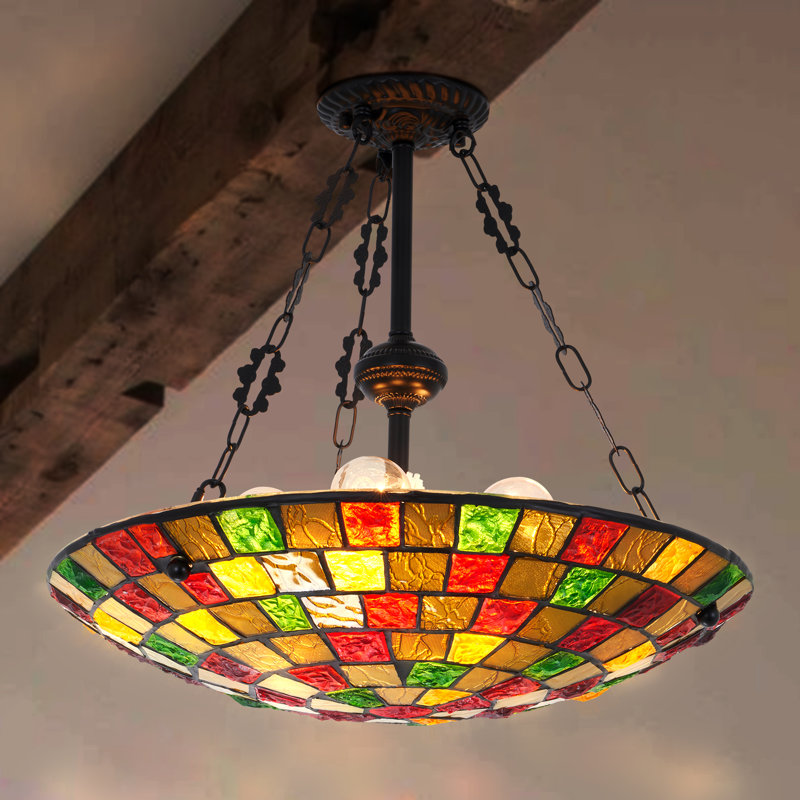 Luminaire suspendu Tiffany 5 lumières Chapple