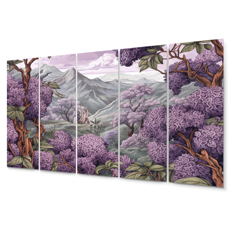 Ensemble de 5 décorations murales en métal