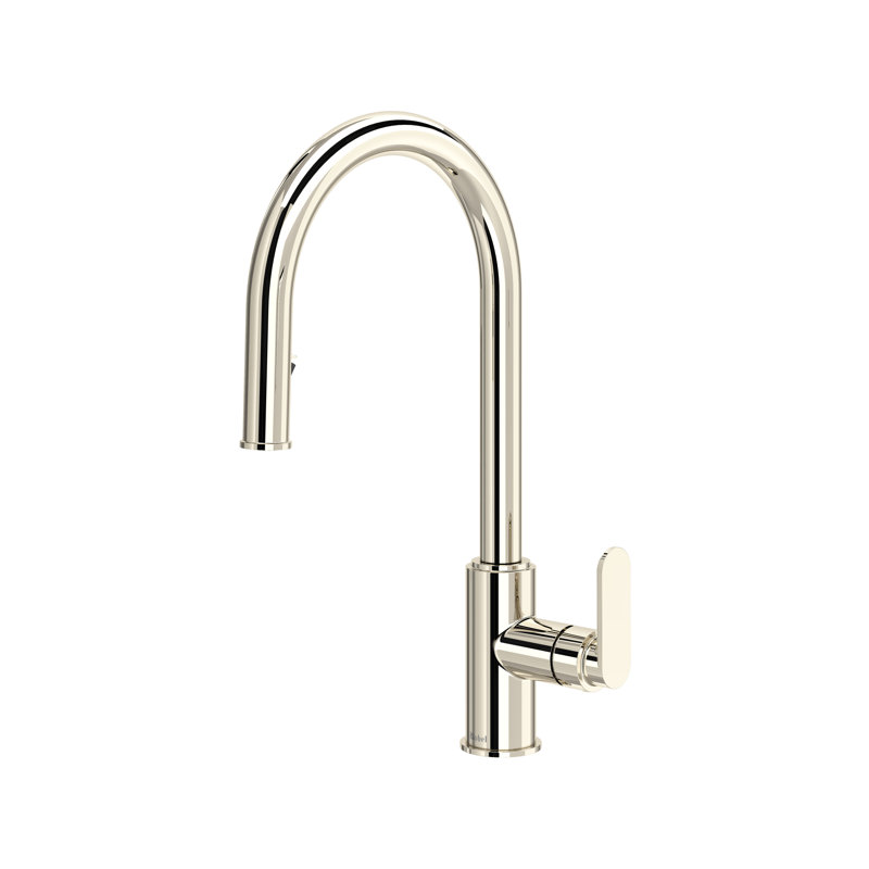 Arca Pull-Down Touchless Kitchen Faucet With C-Spout, Polished Nickel