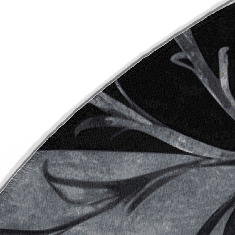 Ebony Vine Indoor And Outdoor Area Rug, Round 5'
