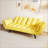 57 Inch Yellow Sofa With Soft Armrests And Throw Pillows For Cozy And Stylish Living In Small Spaces-152135764