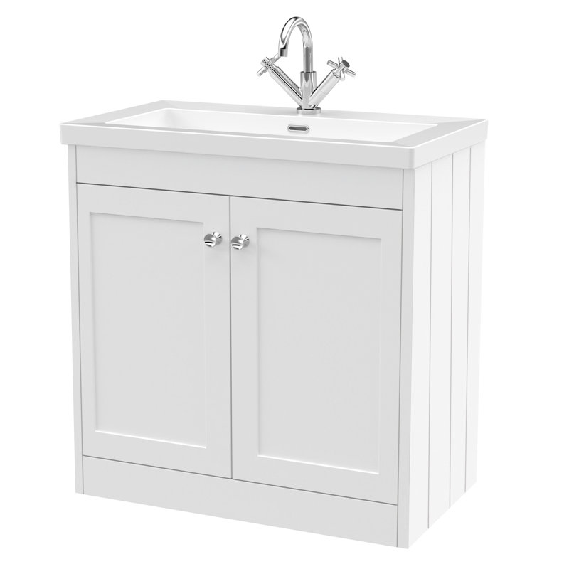 Ashwick Bathroom Vanity, Satin White, 813 cm