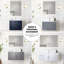 Meuble-lavabo blanc lustré 24 po Miroir X 22 - 18, rangement spacieux, installation entièrement assemblée-357825254