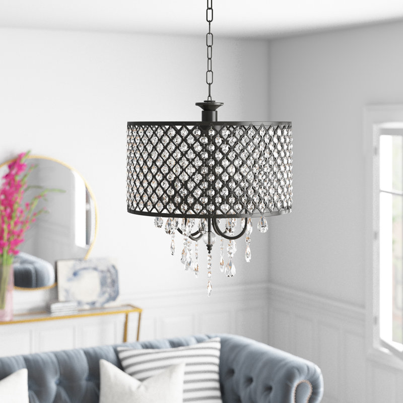 Lustre tambour 4 lumières Sarai