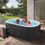 Campzip Polyethylene Plastic Inflatable Hot Tub in Black-125396811
