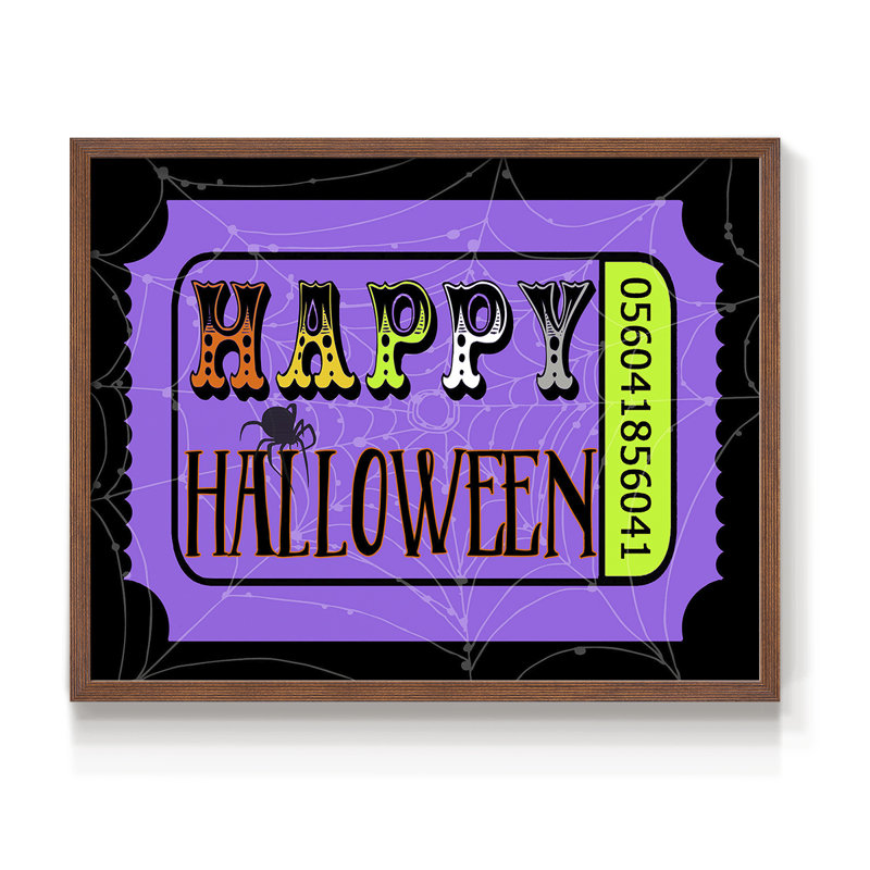 Carte de joyeux Halloween - reproduction encadrée