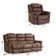 2 Piece Modern And Super Soft Microfiber Manual Reclining Living Room Set With Stylish Pattern