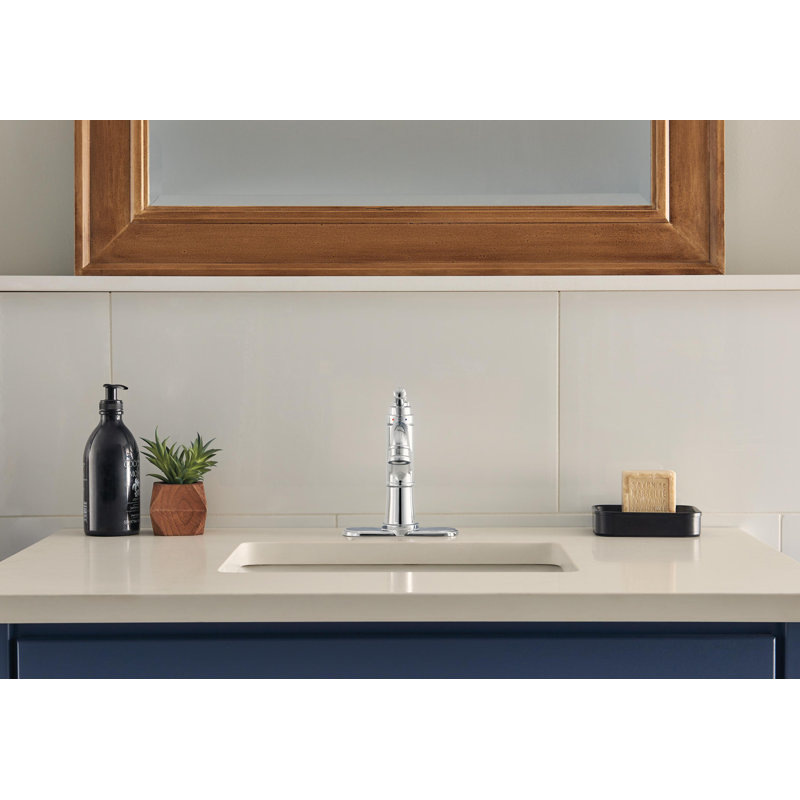 Robinet de salle de bain monotrou avec drain Westchester, Chrome