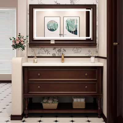 Meuble-lavabo de style américain de luxe rétro
