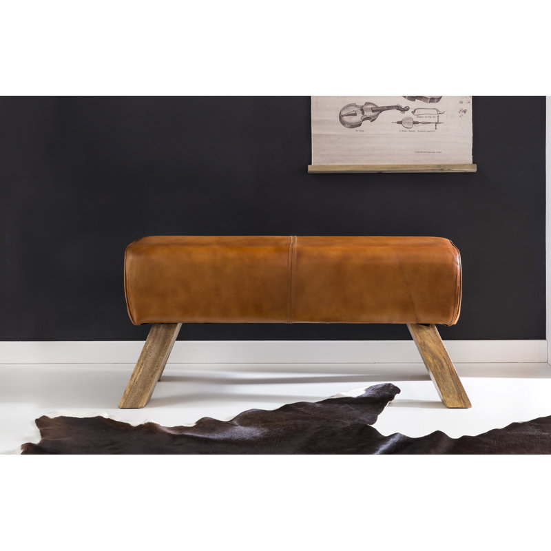 Osier Genuine Leather Upholstered Bench