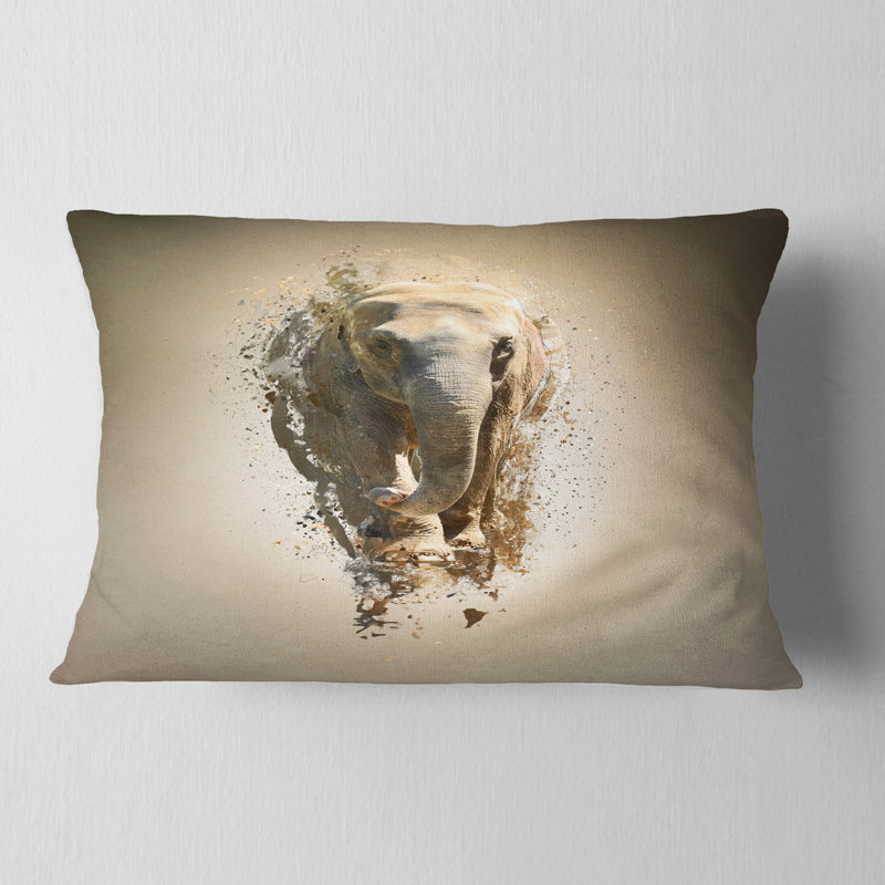 Coussin lombaire à pied éléphant animal mammoth