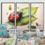 «Ladybug On A Leaf», reproduction sur toile 3 pièces-87930575-87930570