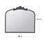Grand miroir à arche 40 po x 31 po de style classique avec cadre d'inspiration baroque pour salle de bain