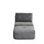 Chaise longue à mémoire de forme compressée en mousse à mémoire de forme, tissu velours côtelé, mobile, sans assemblage, gris, tissu à installation rapide, support ergonomique