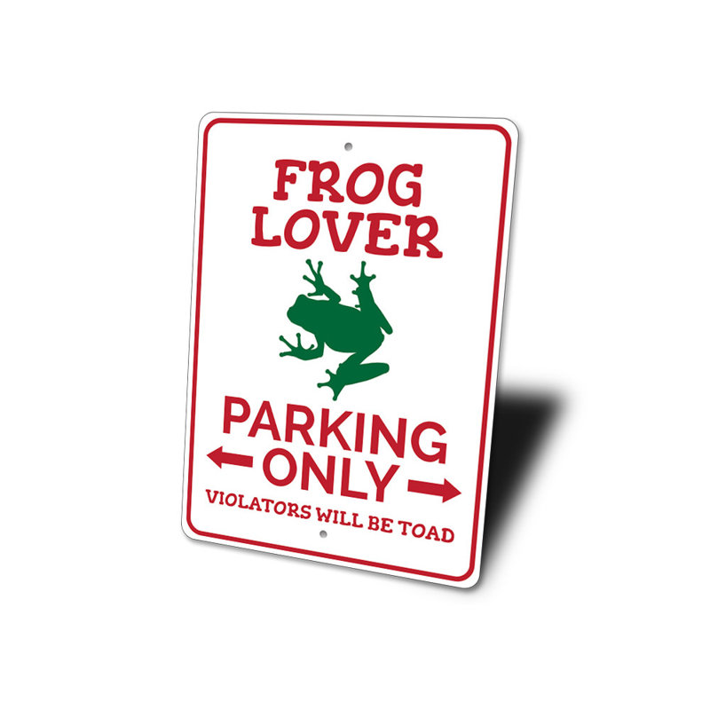Enseigne de grenouille en aluminium, H 12 po x l 18 po x P 0,06 po