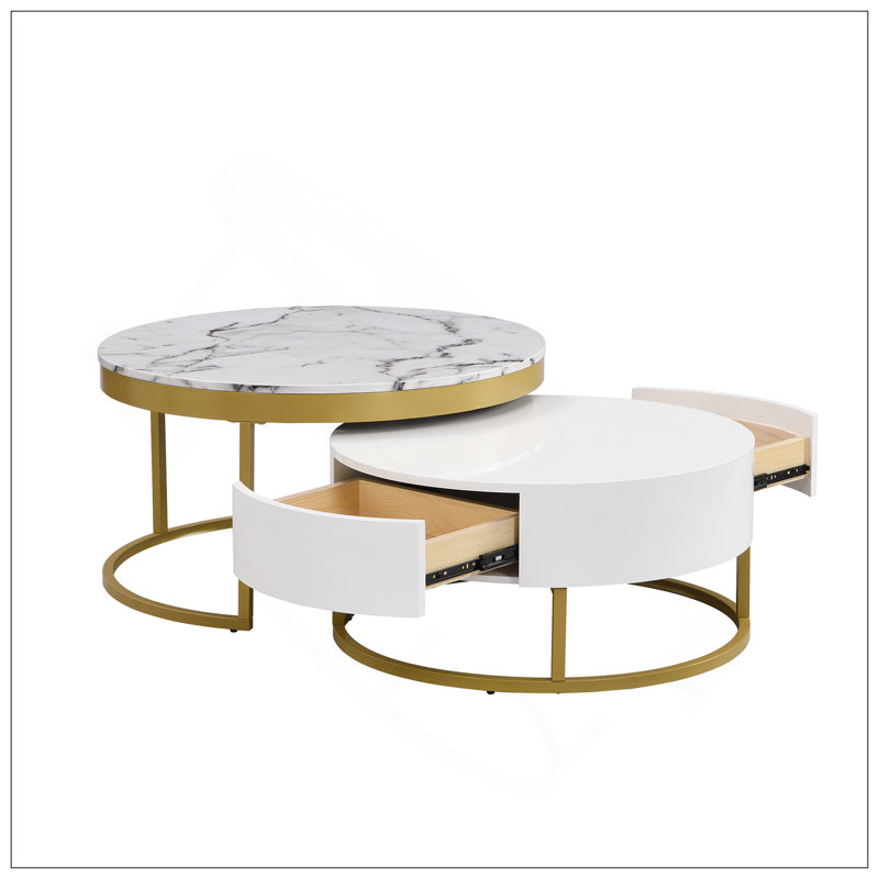 Table basse gigogne moderne avec tiroirs Modern