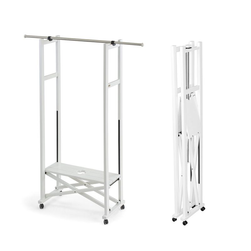 Rosemont Solid Wood Freestanding Coat Rack, Bianco
