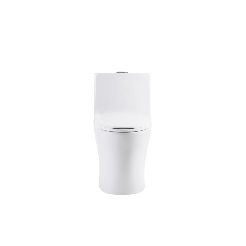 Glossy White Toilet. Bathroom Toilet With Water Saving. Comfort Height. Seat. Elongated Bowl, 1/1.60 , 1000 Gram Flushing Score. Compliant Toilet, White.