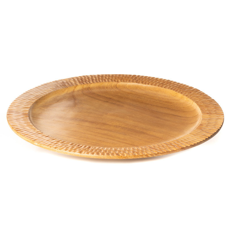 Assiette de service en teck Hassunzara