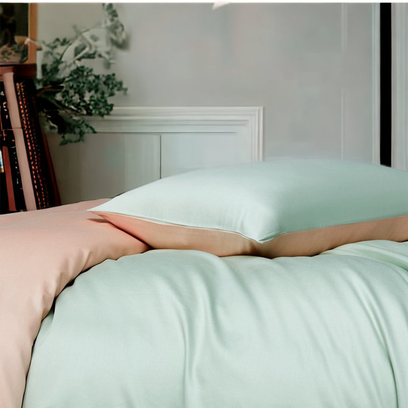 Egyptian-Quality Cotton Floral Duvet Cover, Green/Pink