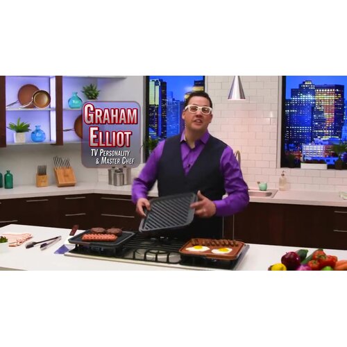 Gotham Steel Aluminum Non-Stick Reversible Grill and Griddle Pan & Reviews  - Wayfair Canada