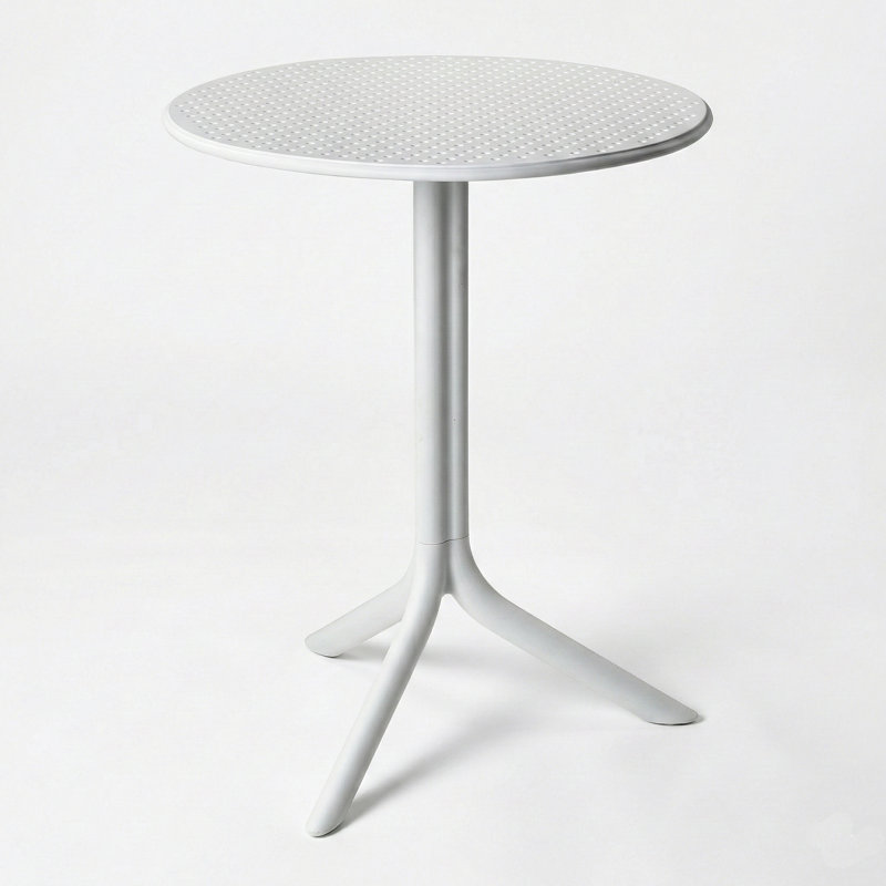 Fordham Round Outdoor Bistro Table , 61cm cm W 61cm cm D, White