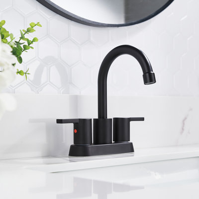 Center set Bathroom Faucet with Drain Assembly