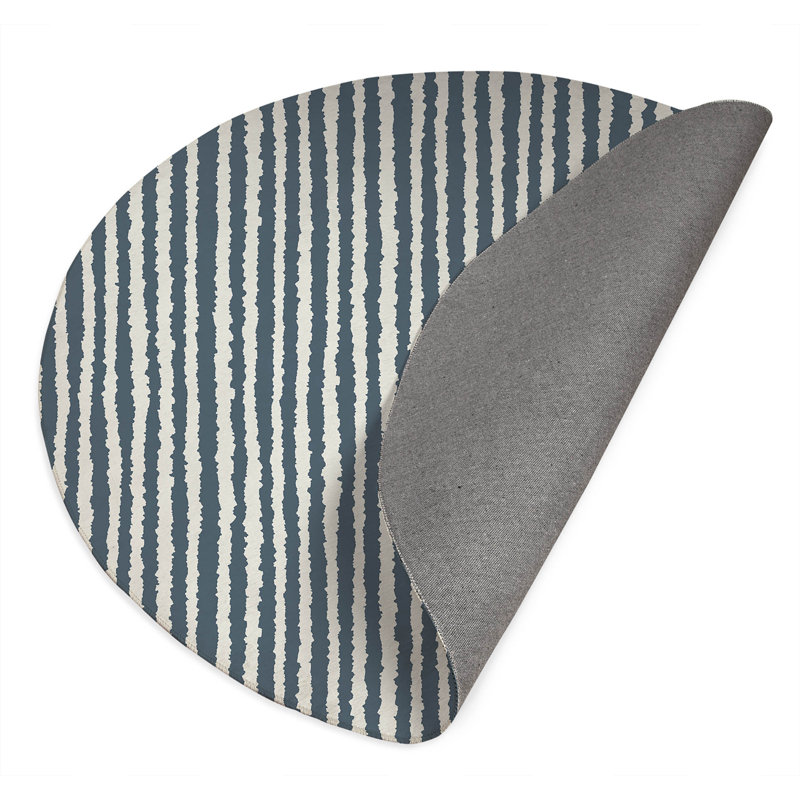 Long Gen Non-Slip Outdoor Rug, Round 5'