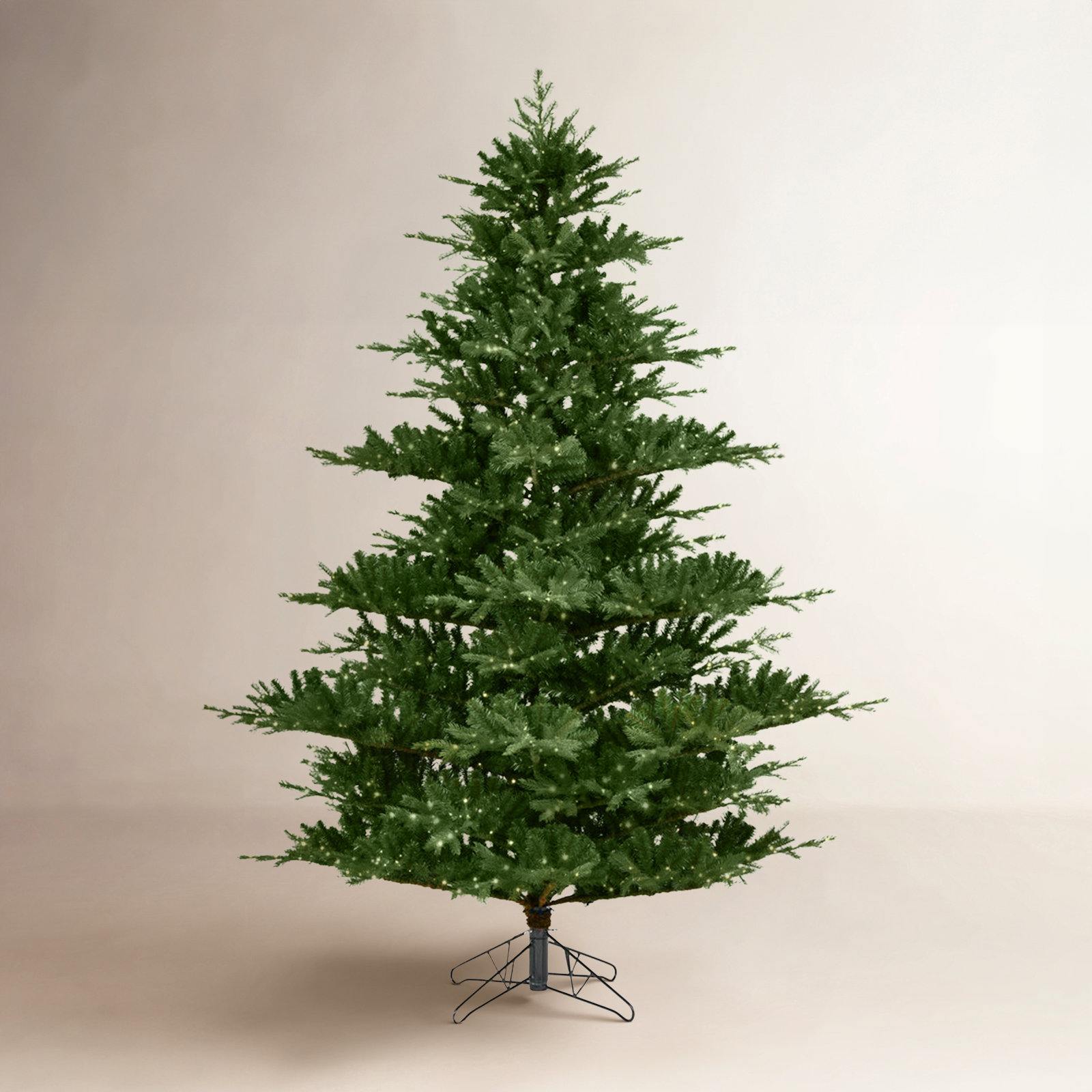 Flocked Pre-Lit Pine Christmas Tree, 9 ft