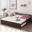 Lit de jour extensible avec couchette, lit de jour en bois avec couchette-1787729126