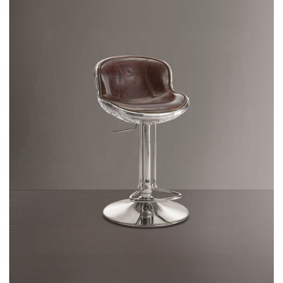 Brancaster Swivel Upholstered Adjustable Height Counter Stool with Metal Frame