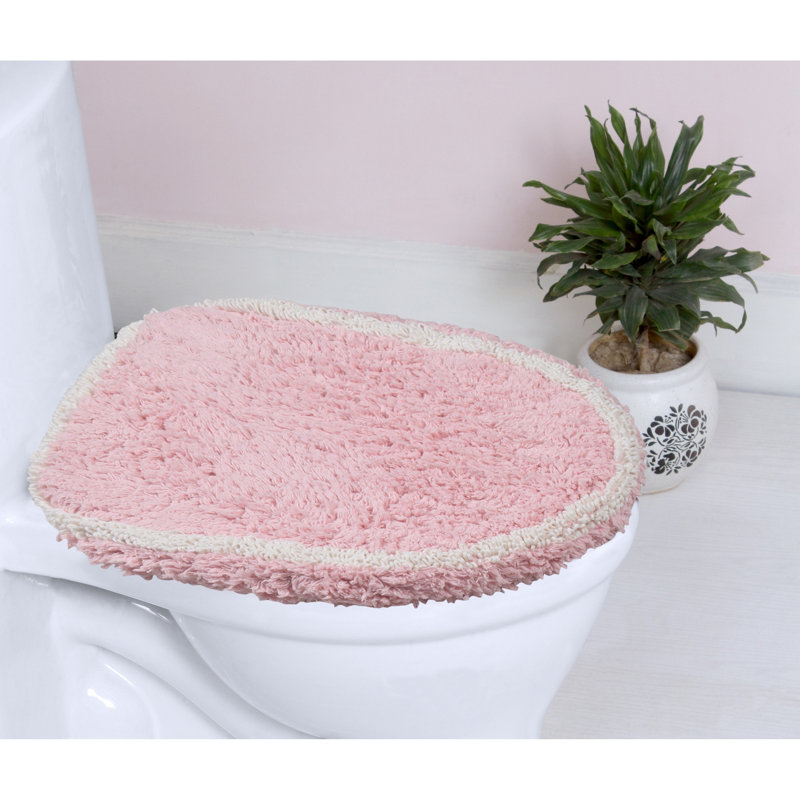 Tapis pour salle de bain Dobrinka, Rose, 18 po x 18 po (couvercle)