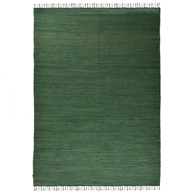 Coll Hand Woven Flatweave Green Area Rug, Rectangle 160 x 230cm