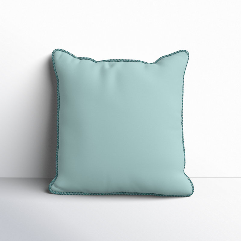 Delijah Square Indoor/Outdoor Pillow Cover & Insert, 20" x 20", Seascape Moss